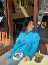 [SALE] blue flower knit
