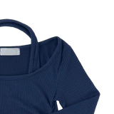 Halter-Neck Shirring Crop T