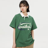 ロゴラグビーカラー半袖Tシャツ/Logo rugby collar half sleeve tshirts