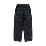 カラースティッチデニムパンツ / COLOR STITCH PANEL DENIM PANTS - BLACK