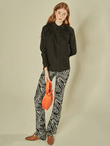 Double Line Piping Shirt (Black) (6643899465846)