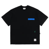 23 ジッパーオーバーサイズTシャツ / 23 ZIPPER OVERSIZED T-SHIRTS WHITE MELANGE / BLACK