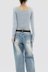レイヤーUネックTシャツ / Layer U Neck T-shirt (4color)