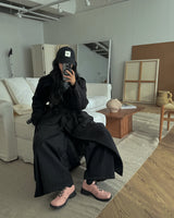 Trench wool coat