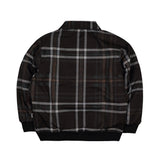 ビッグロゴカラーバーシティジャケット/BSR2223FWJK026 BIG LOGO COLLAR VARSITY JACKET BLACK CHECK