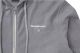 Pigment washed zipup hoodie - Grey (4622122680438)