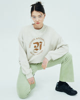 ROMAN TYPO LOGO SWEATSHIRT-BEIGE (6680893030518)