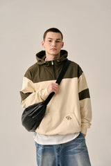 COLOR TONING PATTERN ANORAK -IVORY