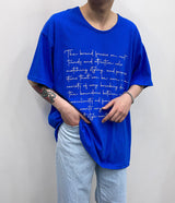 パピラスレタリングUネックショートスリーブTシャツ / OWN Papyrus Lettering U-neck Short-sleeved T-shirt (3 colors)