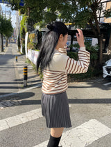 Sofia collar stripe knit