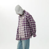 oversized splice flannel shirt (6604085362806)
