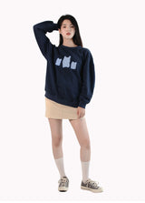 robotjellybear Sweatshirt - navyblue (6636646924406)