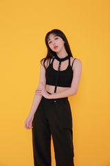 ロングチョーカークロップトップ(キャップ付き) / TOP(7811) Long Choker Crop Top (With Cap)