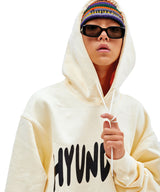 Logo heavy hoodie ( CREAM ) (6626182168694)