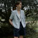 ツイードダブルハーフジャケット / Tweed double half jacket