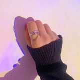 Silver Bear chain ring (6673130913910)