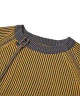 ダブリンリバーシブルルーズフィットラグランニット / dublin reversible loose fit raglan knit yellow grey