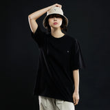 オーバーフィットマシュマロポイントショートスリーブT/OVERFIT MARSHMALLOW POINT SHORT-SLEEVED T-BLACK