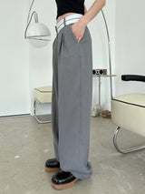 オビカラーマッチングスラックス / Obi color matching slacks (2color)