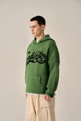 WAVE LOGO KNIT HOOD - KHAKI