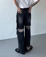 ソーオーバービンテージデニムパンツ / SO Over Vintage Denim Pants (Black)