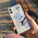 ジャイアントバニーダンダンジェリーハードアイフォンケース/Giant Bunny Dung dung Jelly Hard phone case blue