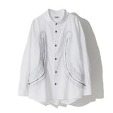 レクシオンカーブドジップオーバーシャツ / REXION CURVED ZIP-OVER SHIRT_WH