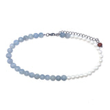 Aqua pearl necklace