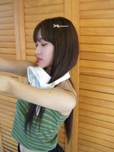 Simi ribbon hair pin (Gold / Select side) 