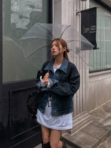 (UNISEX) オインドデニムトラッカージャケット
