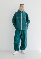 ラウンドラインフーデッドジャケット/BSR2223FWJK046 ROUND LINE HOODED JACKET GREEN