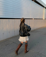 Mini cancan lace skirt