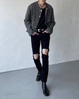 FL ネルツイードラウンドジャケット / FL Nel Tweed Round Jacket (2 colors)