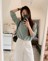 Wool Basic Round Crop Cardigan (7color)