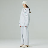 グラフィティプリンティングフードジップアップ/GRAFFITI PRINTING HOOD ZIP-UP-WHITE MELANGE