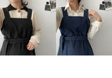ローデニムスリーブレスドレス/raw denim sleeveless dress