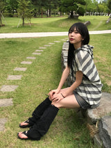 グランジストライプニットベスト