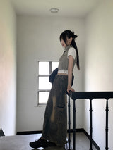 Parform Remedy Washing Long Denim Skirt