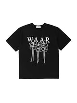 M フラワーTシャツ / T1012 M FLOWER T-SHIRT_BLACK
