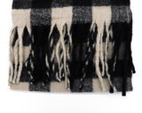 Coing brush check long muffler scarf
