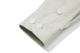 ミックスファブリックパッチシャツS94/Mix Fabric Patch Shirt S94 Greige