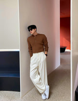 Pleated Wide Jeans (6686729207926)