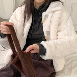 Kaia Rabbit Fur Quilted Soft Collar Crop Coat Jacket