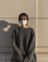 Smith Heavy Border Over Knit (3color) (6624404635766)