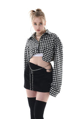 カットアウトミニスカート/CUT OUT MINI SKIRT