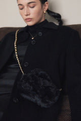 Eco Fur Mini Crossbag (Black)