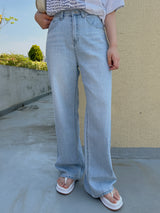 リネンワイドデニムパンツ / no.5166 Linen Wide Denim Pants