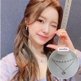 Pretzel Layered Pearl Choker Necklace - Silver ver. (Momoland Jooe Necklace)