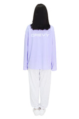 ロゴオーバーフィットラッシュロングスリーブTシャツ/logo overfit rash long sleeve T-shirt (light purple)