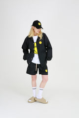 SMILE HALF PANTS (BLACK) (6699087167606)